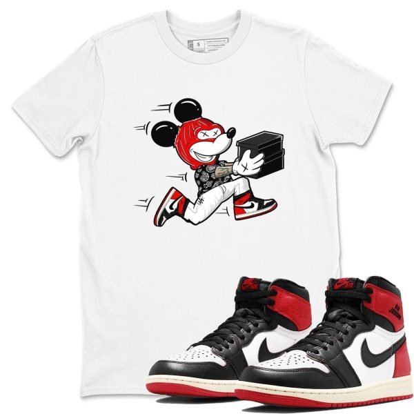 Thief Mouse Sneaker Casual Unisex Cotton Sneaker T Shirt To Match Jordan 1s Black Toe Reimagined Jezsport.com