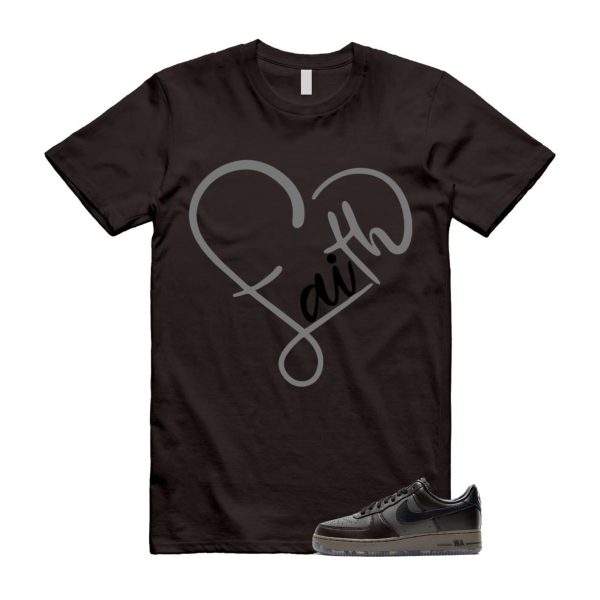 Air Force 1 Paris Black Tea Petra Brown Low T Shirt Match FAITH Jezsport.com