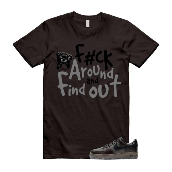 Air Force 1 Paris Black Tea Petra Brown Low T Shirt Match FCK Jezsport.com