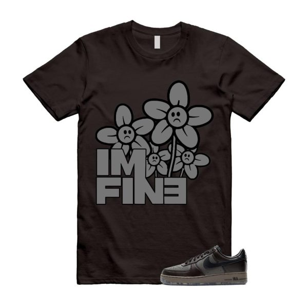 Air Force 1 Paris Black Tea Petra Brown Low T Shirt Match FINE Jezsport.com