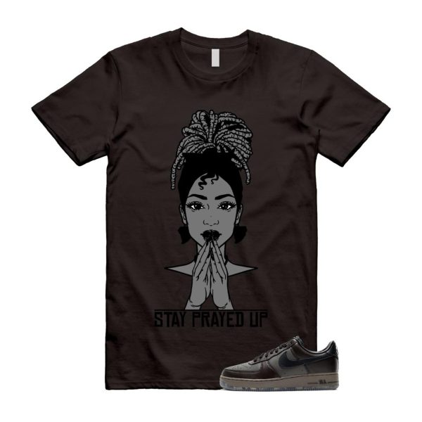 Air Force 1 Paris Black Tea Petra Brown Low T Shirt Match PRAY Jezsport.com