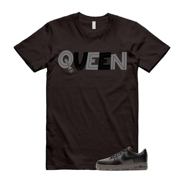 Air Force 1 Paris Black Tea Petra Brown Low T Shirt Match QUEEN Jezsport.com