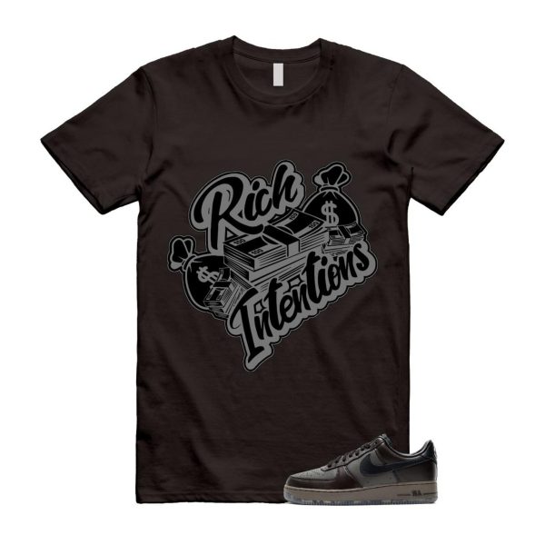 Air Force 1 Paris Black Tea Petra Brown Low T Shirt Match RICH Jezsport.com