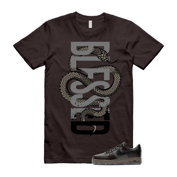 Air Force 1 Paris Black Tea Petra Brown Low T Shirt Match SNAKEBLS Jezsport.com