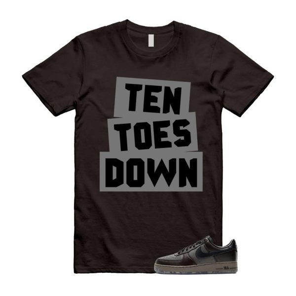 Air Force 1 Paris Black Tea Petra Brown Low T Shirt Match TTD Jezsport.com