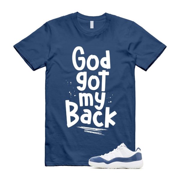 11 Diffused Blue White Midnight Navy Football Grey Retro Low T Shirt Match GOD Jezsport.com