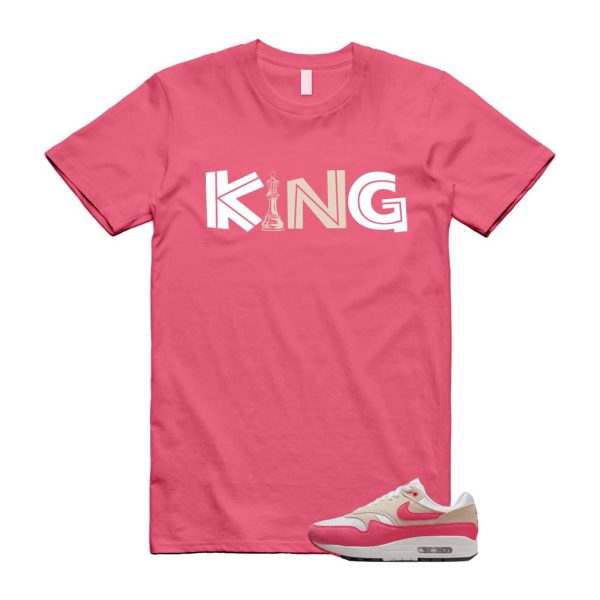 Air Max 1 Aster Pink Light Orewood Brown Black White T Shirt Match KING Jezsport.com