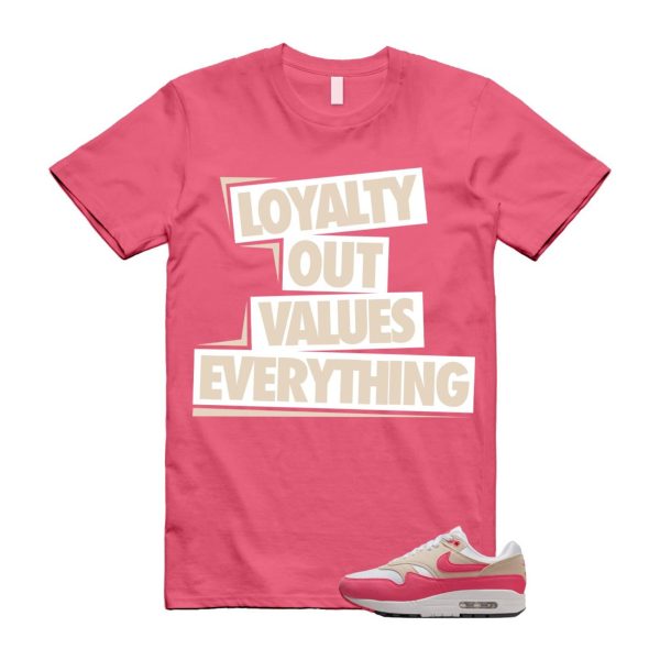 Air Max 1 Aster Pink Light Orewood Brown Black White T Shirt Match LOVE Jezsport.com