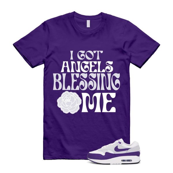 Air Max 1 Field Purple White Black SC T Shirt Match ANGELS Jezsport.com