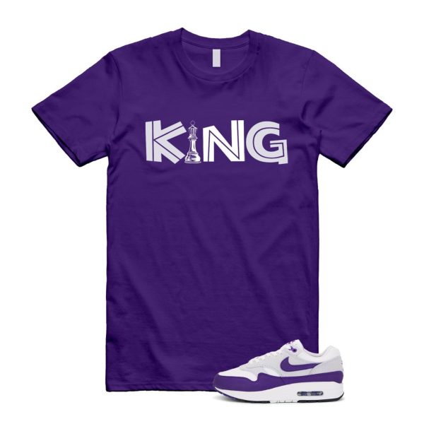 Air Max 1 Field Purple White Black SC T Shirt Match KING Jezsport.com