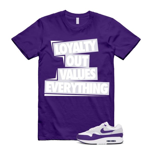 Air Max 1 Field Purple White Black SC T Shirt Match LOVE Jezsport.com