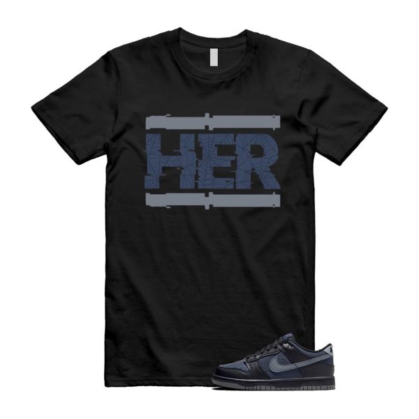 Dunk Black Symbiote Suit Dark Blue Smoke Grey Low T Shirt Match HER Jezsport.com