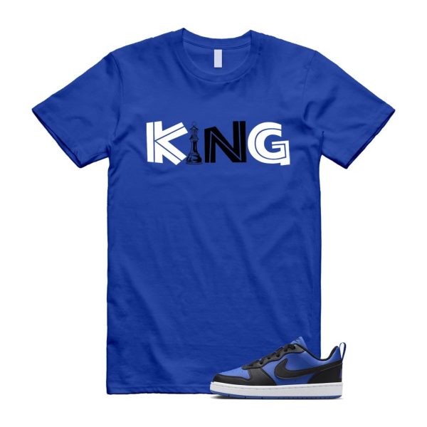 Court Borough Recraft Game Royal Blue White Black Low T Shirt Match KING Jezsport.com