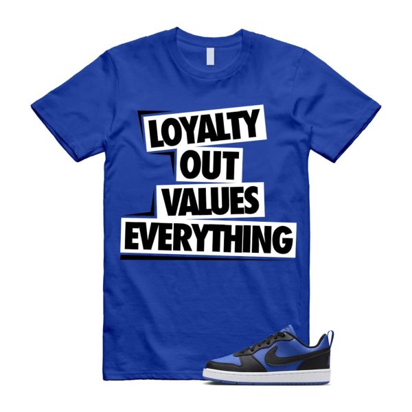 Court Borough Recraft Game Royal Blue White Black Low T Shirt Match LOVE Jezsport.com