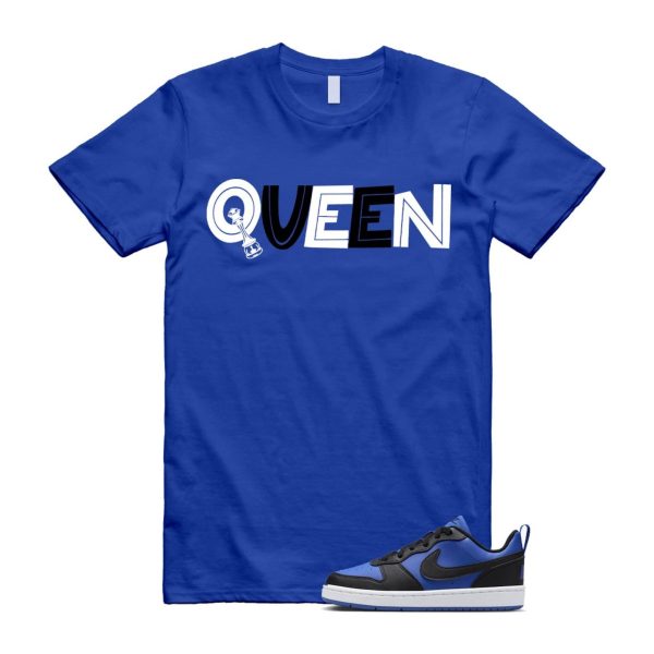 Court Borough Recraft Game Royal Blue White Black Low T Shirt Match QUEEN Jezsport.com