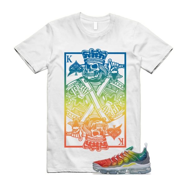 VaporMax Rainbow Air Plus White Neptune Blue Dynamic Yellow T Shirt Match KC ,924453-103 Jezsport.com