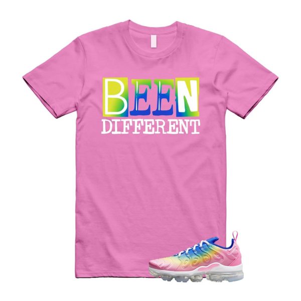 VaporMax Rainbow Air Plus Pink Spell Spring Green Racer Blue Citron Pulse T Shirt Match BEEN Jezsport.com