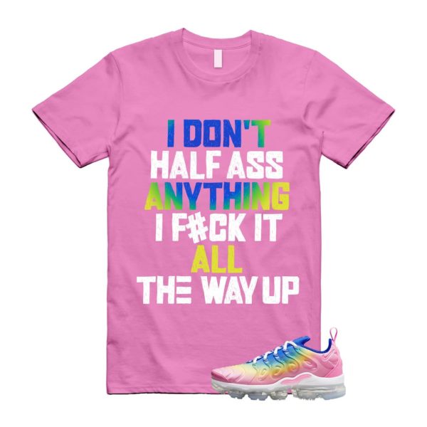 VaporMax Rainbow Air Plus Pink Spell Spring Green Racer Blue Citron Pulse T Shirt Match HALF Jezsport.com