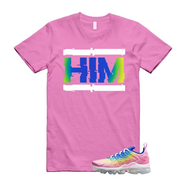 VaporMax Rainbow Air Plus Pink Spell Spring Green Racer Blue Citron Pulse T Shirt Match HIM Jezsport.com