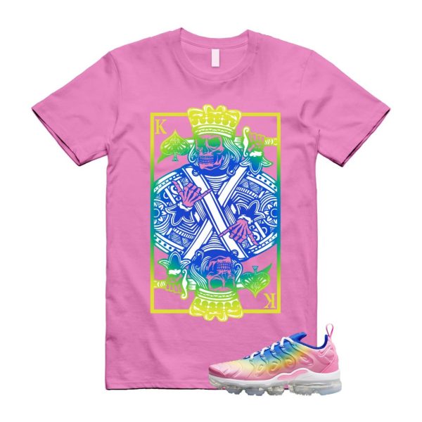 VaporMax Rainbow Air Plus Pink Spell Spring Green Racer Blue Citron Pulse T Shirt Match KC Jezsport.com