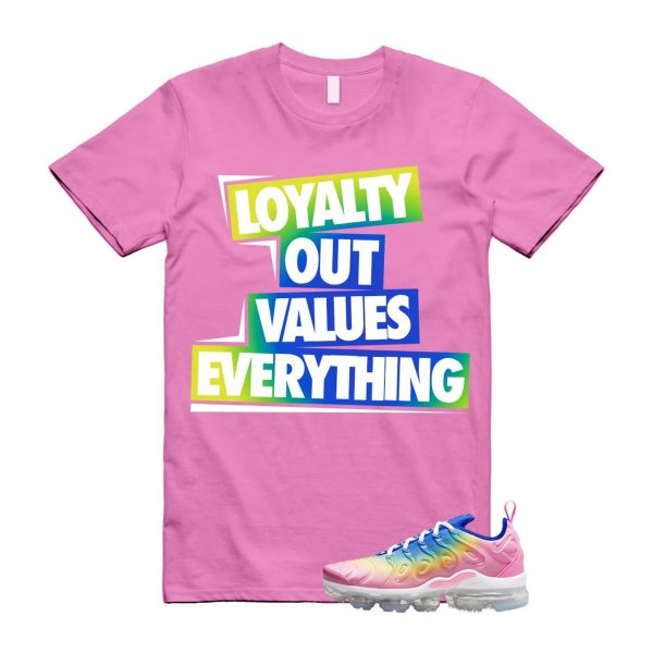 VaporMax Rainbow Air Plus Pink Spell Spring Green Racer Blue Citron Pulse T Shirt Match LOVE Jezsport.com