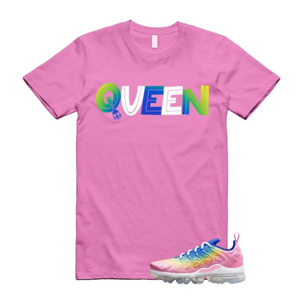 VaporMax Rainbow Air Plus Pink Spell Spring Green Racer Blue Citron Pulse T Shirt Match QUEEN Jezsport.com