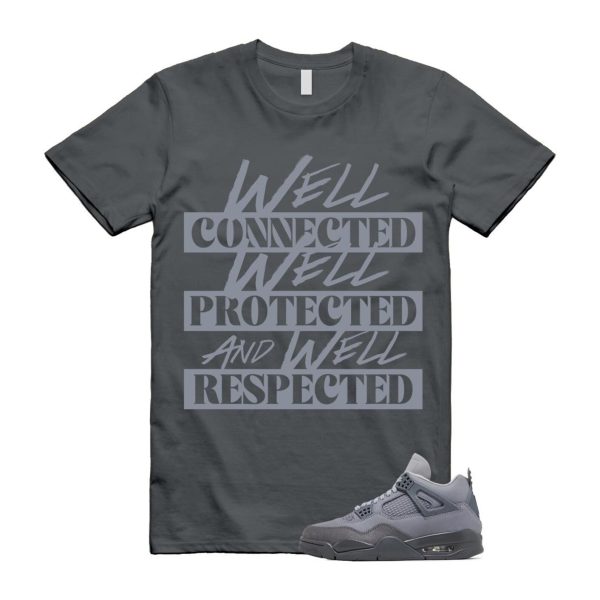 4 Wet Cement Smoke Iron Grey Retro SE T Shirt Match WELL Jezsport.com