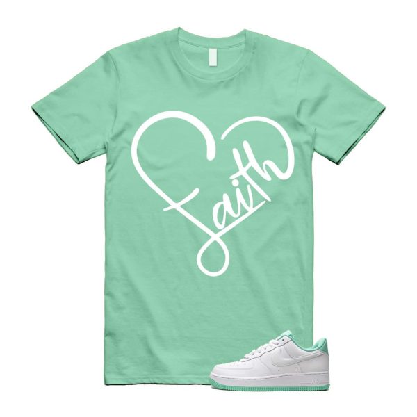 Air Force 1 Mint Foam Green Low White T Shirt Match FAITH Jezsport.com