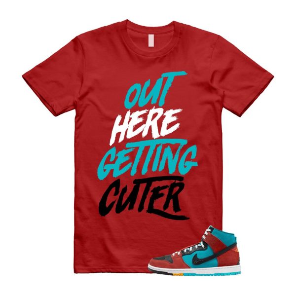 Di'orr Greenwood Navajo Arts Turquoise Blue Black Rugged Orange SB Dunk High T Shirt Match CUTER Jezsport.com