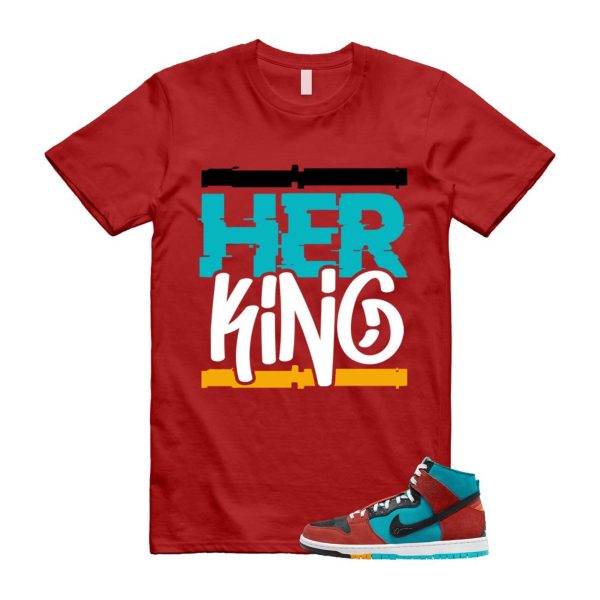 Di'orr Greenwood Navajo Arts Turquoise Blue Black Rugged Orange SB Dunk High T Shirt Match HK Jezsport.com