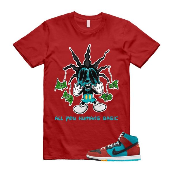 Di'orr Greenwood Navajo Arts Turquoise Blue Black Rugged Orange SB Dunk High T Shirt Match HOOK Jezsport.com