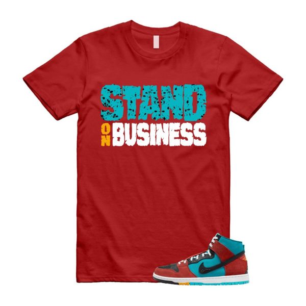 Di'orr Greenwood Navajo Arts Turquoise Blue Black Rugged Orange SB Dunk High T Shirt Match SOB Jezsport.com