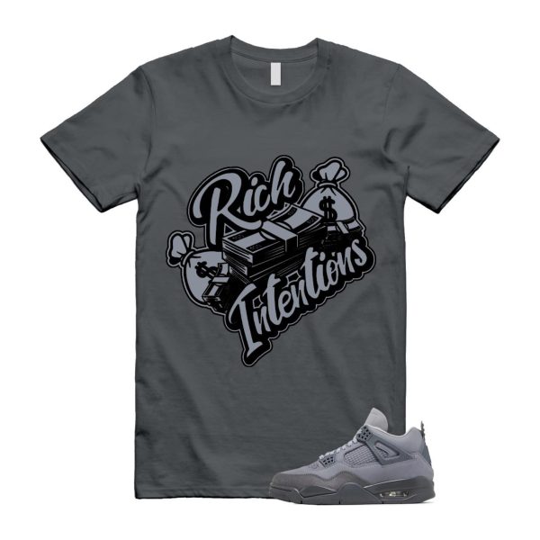 4 Wet Cement Smoke Iron Grey Retro SE T Shirt Match RICH Jezsport.com