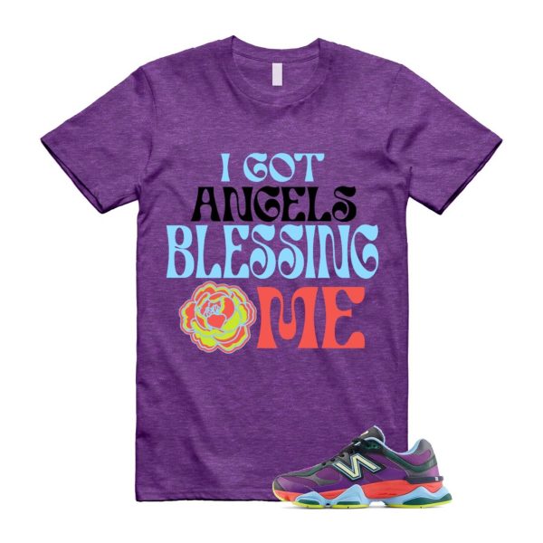 9060 Neon Nights Purple Red Blue Black T Shirt Match ANGELS Jezsport.com