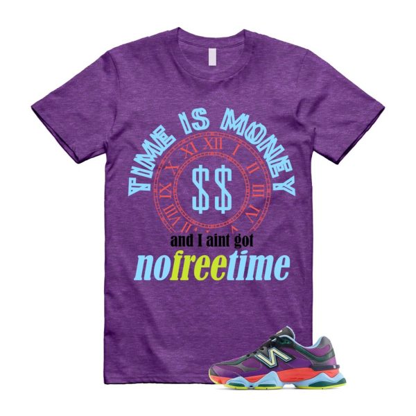 9060 Neon Nights Purple Red Blue Black T Shirt Match FREE TIME Jezsport.com