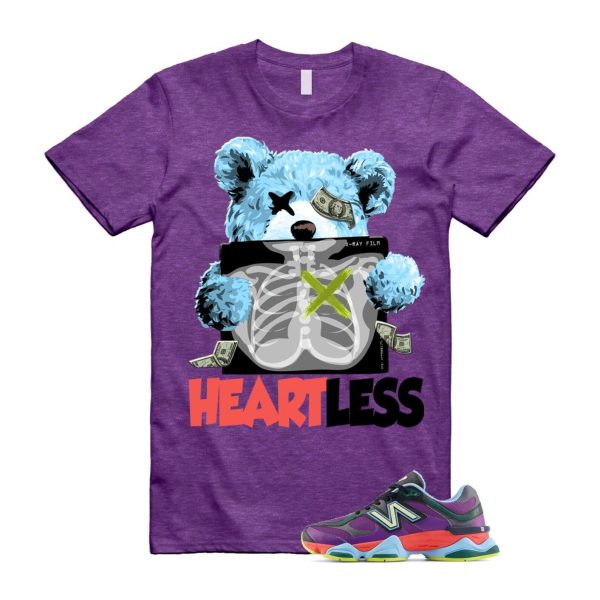 9060 Neon Nights Purple Red Blue Black T Shirt Match HEART Jezsport.com