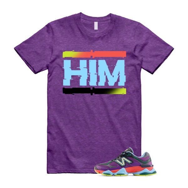 9060 Neon Nights Purple Red Blue Black T Shirt Match HIM Jezsport.com