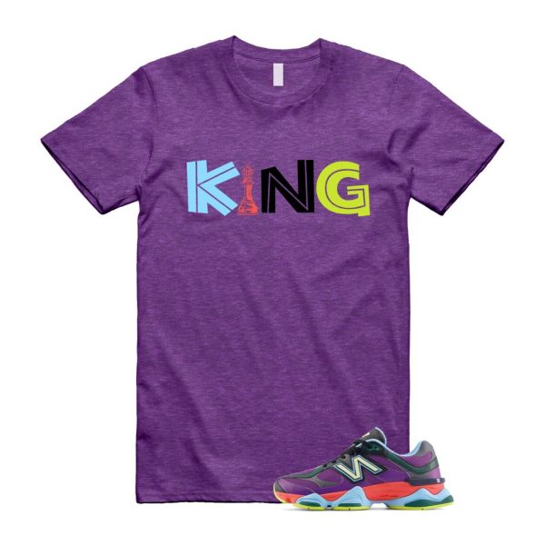 9060 Neon Nights Purple Red Blue Black T Shirt Match KING Jezsport.com