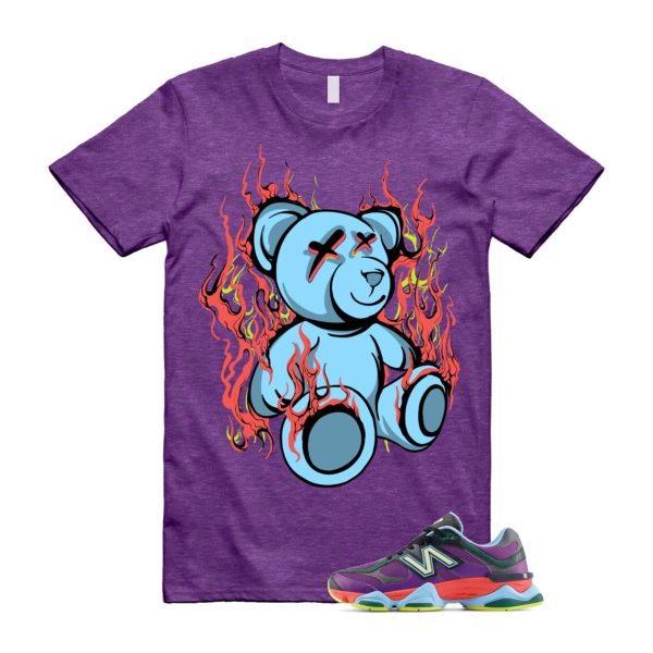 9060 Neon Nights Purple Red Blue Black T Shirt Match LIT Jezsport.com