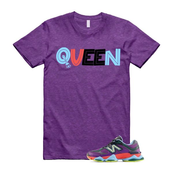 9060 Neon Nights Purple Red Blue Black T Shirt Match QUEEN Jezsport.com