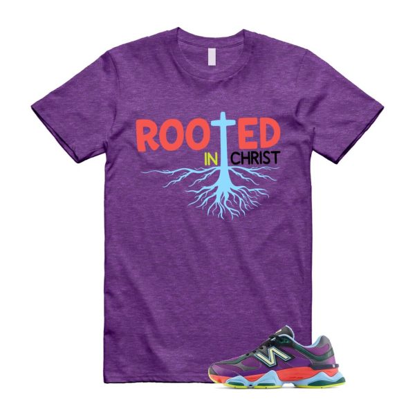 9060 Neon Nights Purple Red Blue Black T Shirt Match ROOTED Jezsport.com