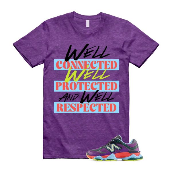 9060 Neon Nights Purple Red Blue Black T Shirt Match WELL Jezsport.com