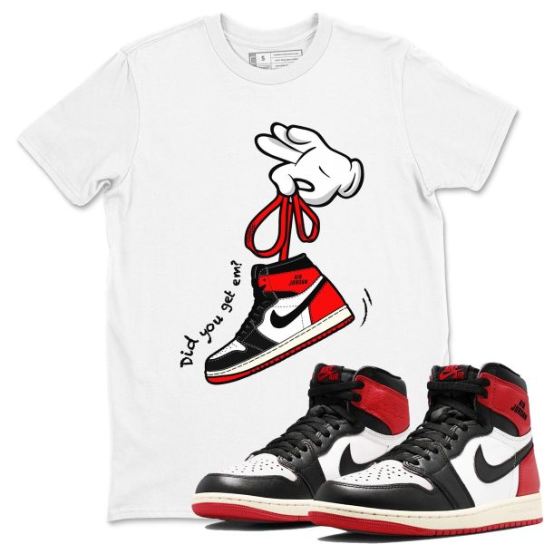 Cartoon Hand Sneaker T Shirts To Match Jordans 1s High OG Black Toe Reimagined Jezsport.com