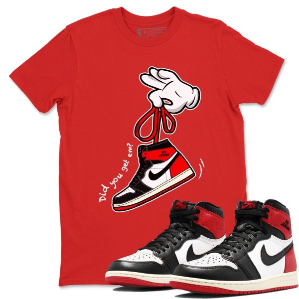 Cartoon Hand Sneaker T Shirts To Match Jordans 1s High OG Black Toe Reimagined Jezsport.com