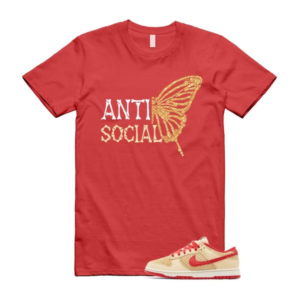 Dunk Strawberry Waffle Pale Vanilla University Red Sail Wheat Low Retro SE T Shirt Match ASB Jezsport.com