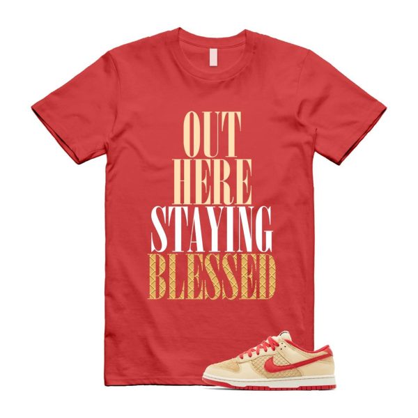 Dunk Strawberry Waffle Pale Vanilla University Red Sail Wheat Low Retro SE T Shirt Match STAYBLS Jezsport.com