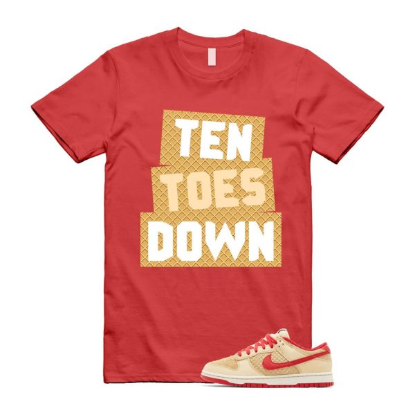 Dunk Strawberry Waffle Pale Vanilla University Red Sail Wheat Low Retro SE T Shirt Match TTD Jezsport.com