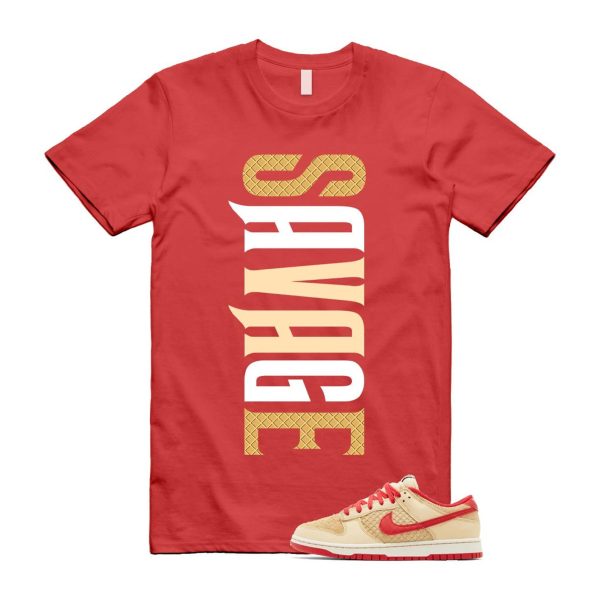 Dunk Strawberry Waffle Pale Vanilla University Red Sail Wheat Low Retro SE T Shirt Match VERTSAV Jezsport.com