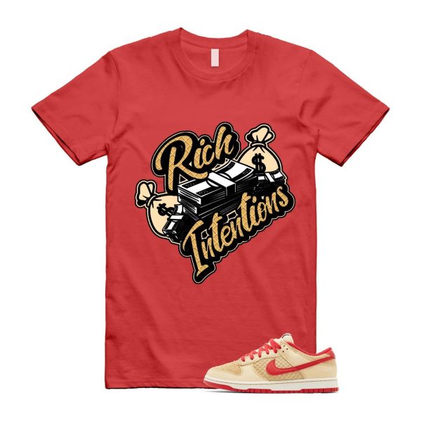 Dunk Strawberry Waffle Pale Vanilla University Red Sail Wheat Low Retro SE T Shirt Match RICH Jezsport.com