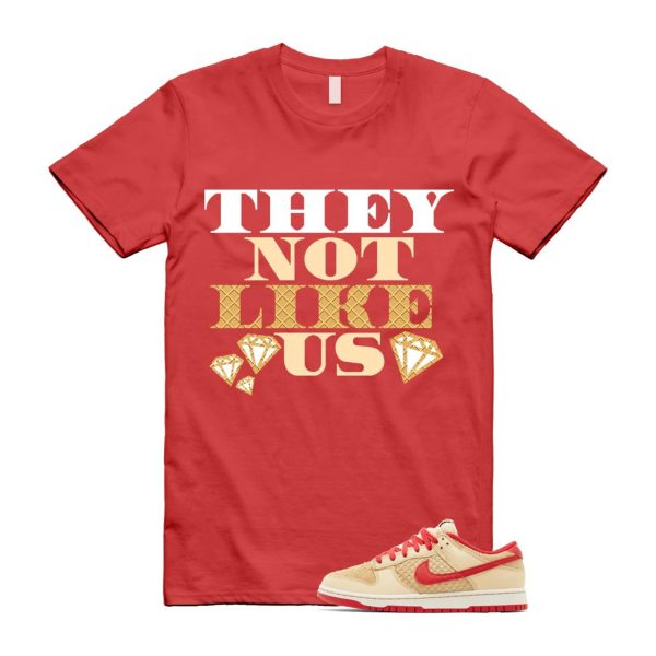 Dunk Strawberry Waffle Pale Vanilla University Red Sail Wheat Low Retro SE T Shirt Match US2 Jezsport.com